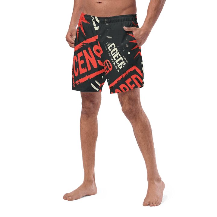 Censored Stamp All-Over Swim Shorts product image (2)
