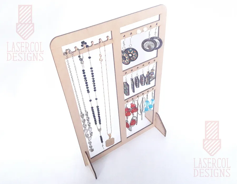 Earring Necklace Holder Stand - Laser Cut Files product image (6)
