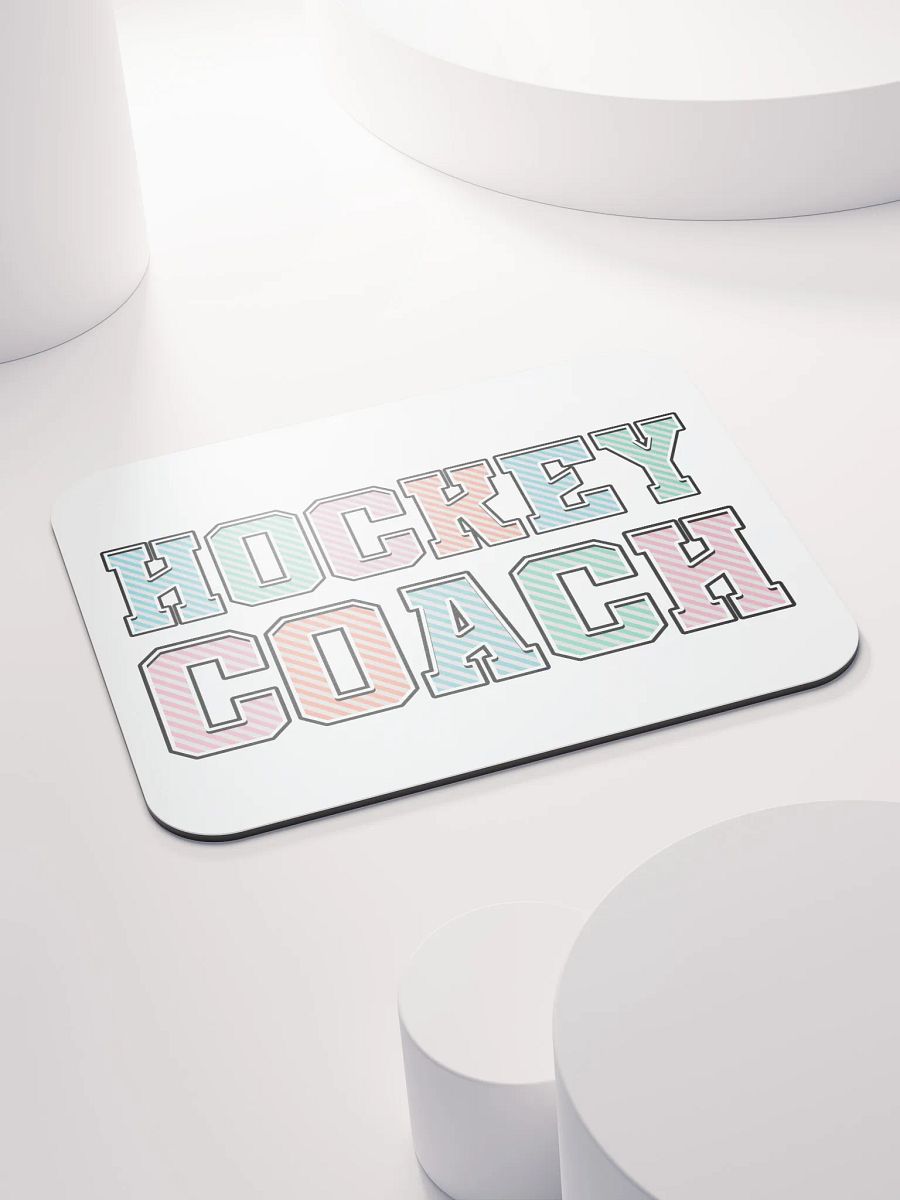 Hockey Coach Colorful Striped Mouse Pad product image (4)