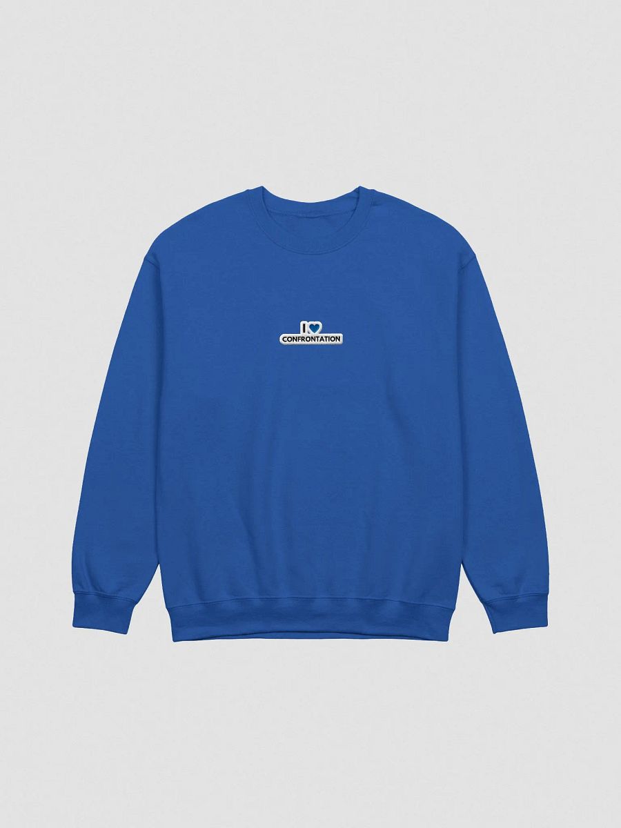 I <3 Confrontation embroidered crewneck (royal bubble design) product image (4)