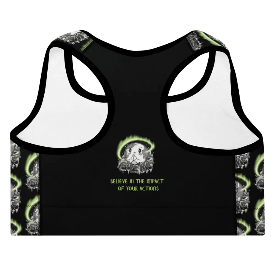 Save Me: A Plea from Planet Earth All-Over Print Padded Black Sports Bra 🌍 product image (7)