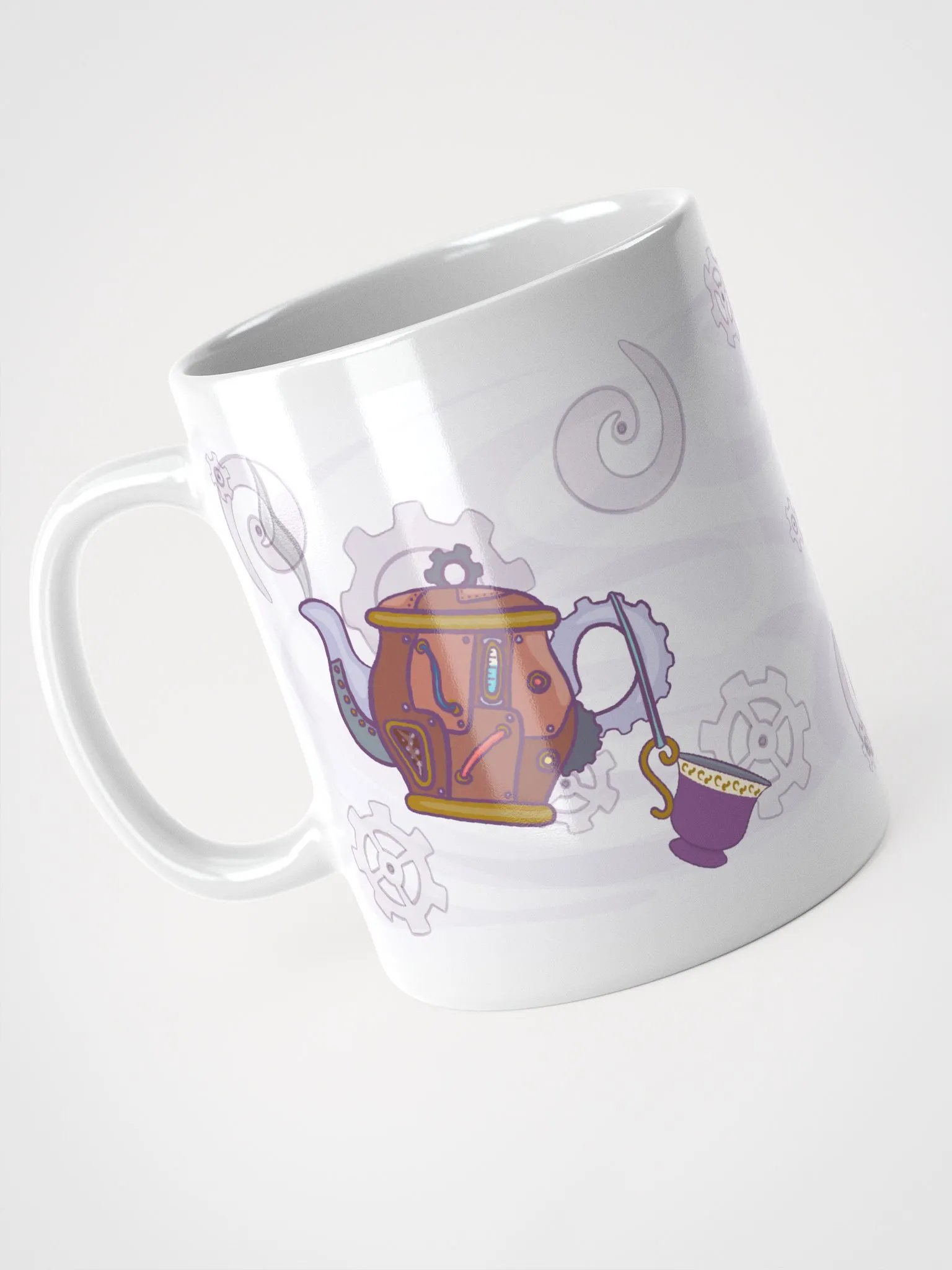 Time for Tea - Steampunk - White Cup product image (3)