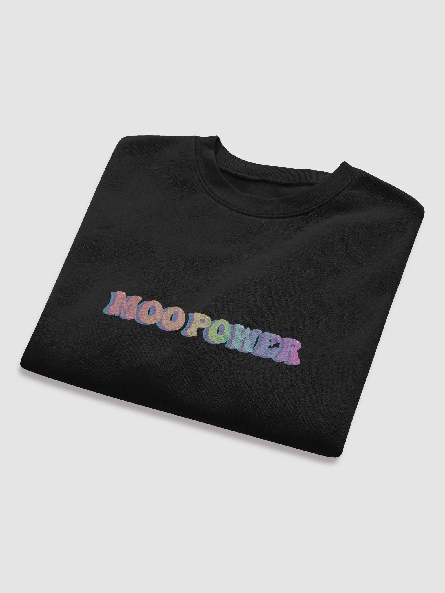 Women's Fleece Cropped Rainbow Moo Power Sweatshirt product image (13)