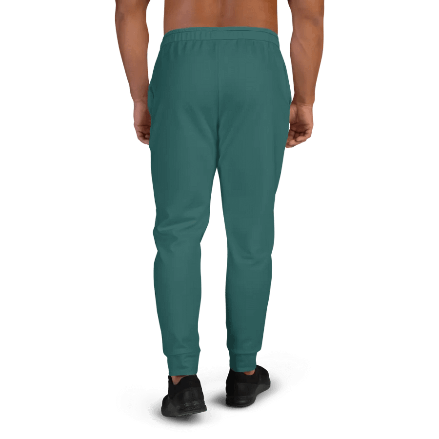 Plain Teal Green Soft Summer Recycled Polyester Premium Men's Joggers by Treasure Pie product image (4)