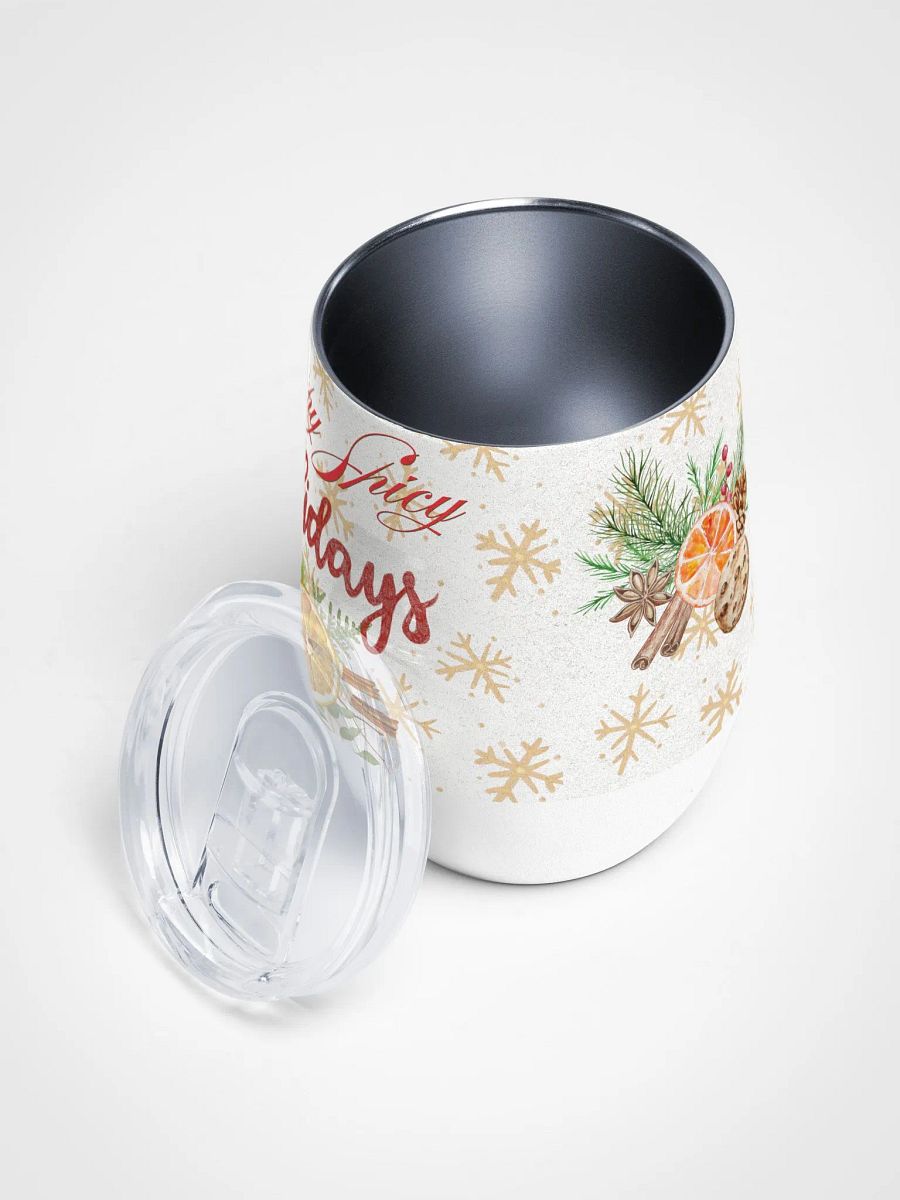 Spicy Holidays Wine Tumbler gift for moms dads friends colleagues product image (3)