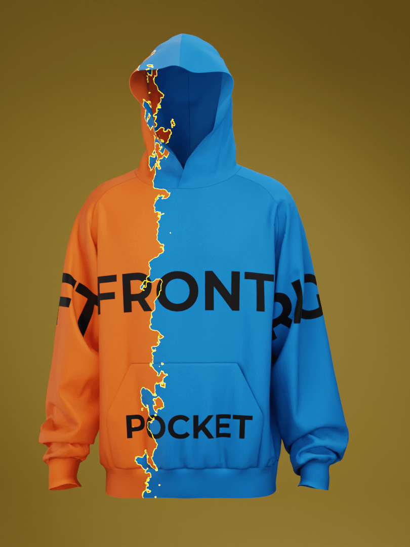 Hoodie No Zip Mockup with Texture Transition and Glowing Effect (360 and Walking Animation) product image (1)