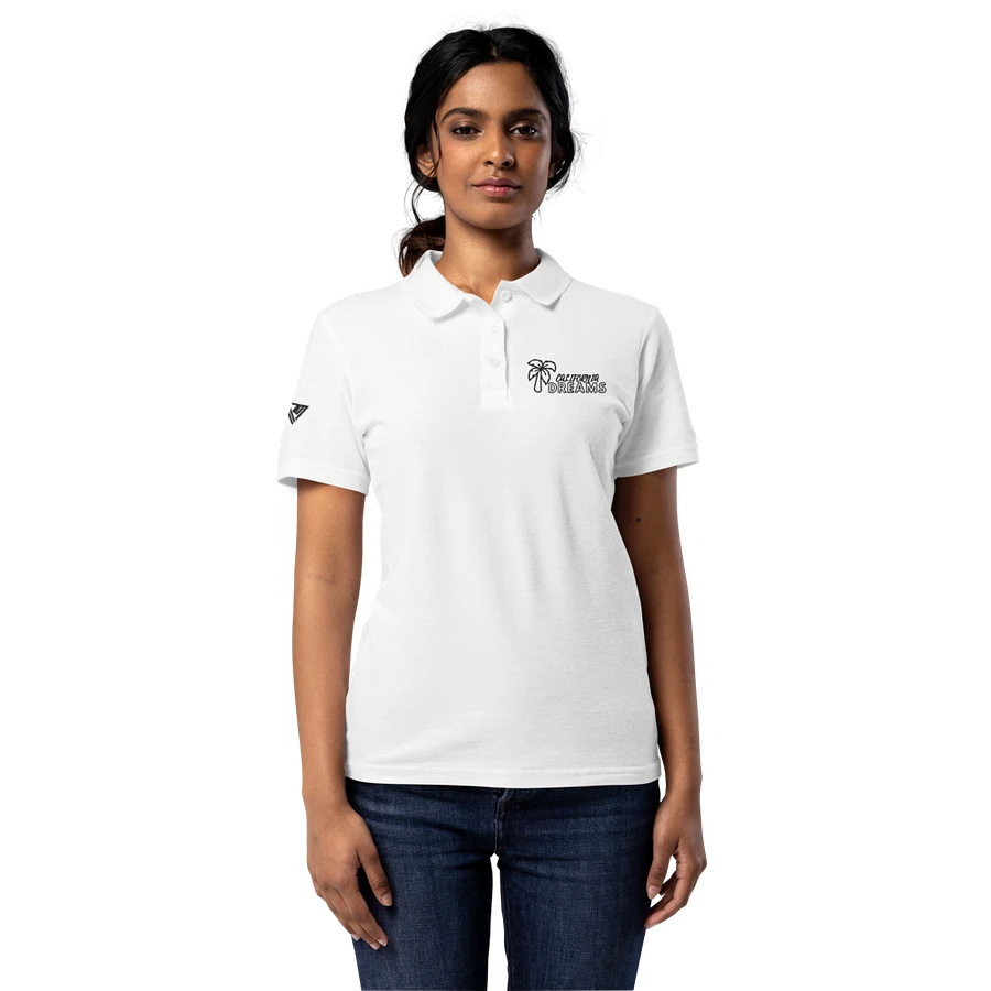 California Dreams Palm Tree Women Polo T-Shirt - White product image (2)