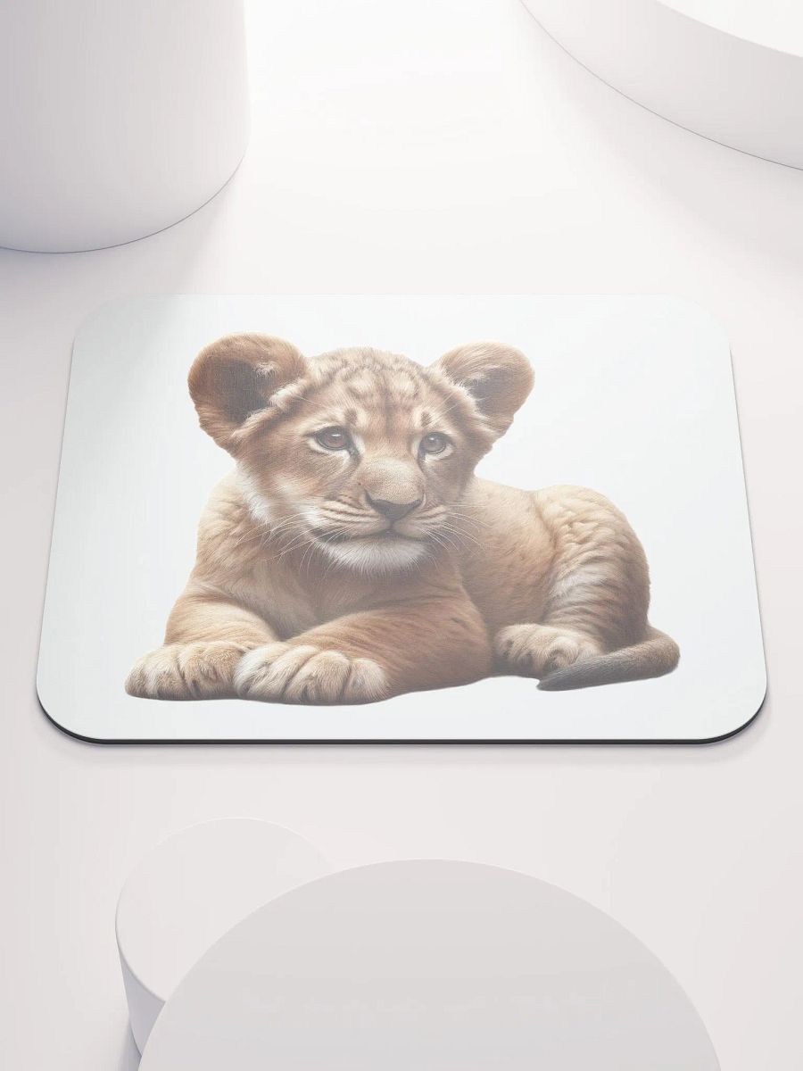 Gentle Puppy Lion Cub Mouse Pad product image (1)