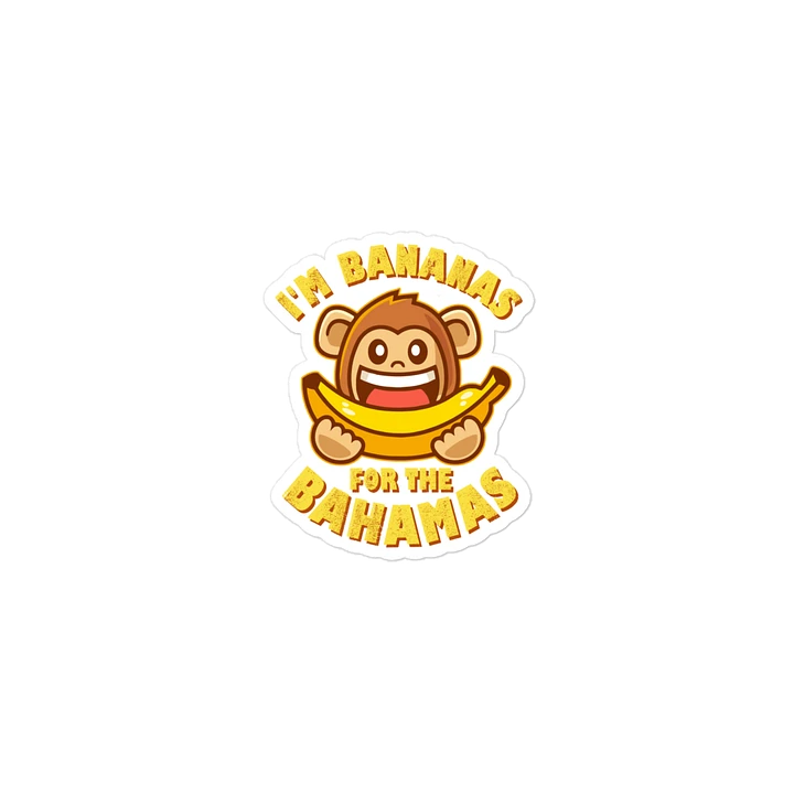 Bahamas Magnet : Bahamas Monkey : I'm Bananas For The Bahamas product image (2)