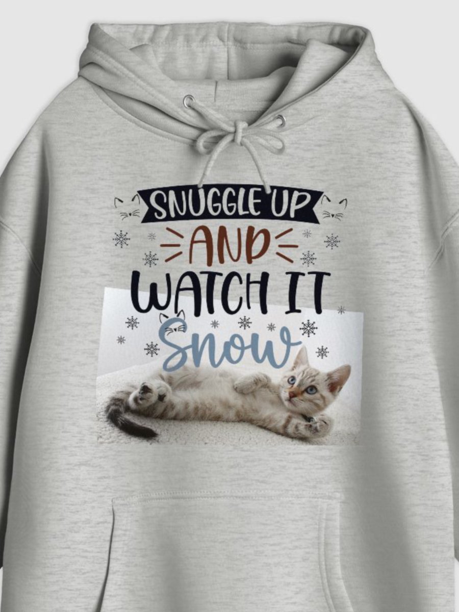 Snuggle Up and Watch It Snow Kitten Hoodie product image (1)