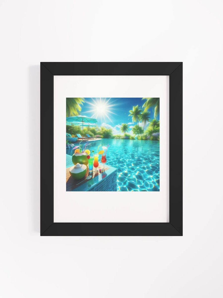 Vibrant Ayous Wood Framed Matte Poster | Ai Design product image (22)