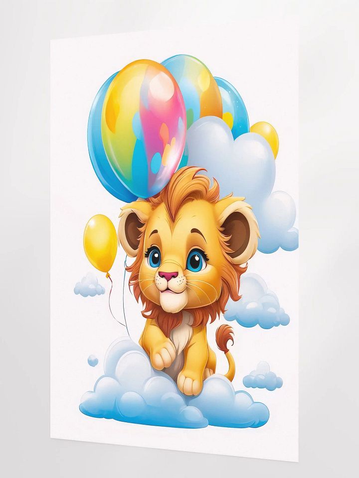 Lion Cub - Poster - Nursery-Kids Room - Large 24x36 Inches product image (2)