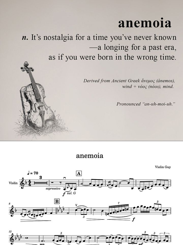 anemoia - Sheet Music product image (1)