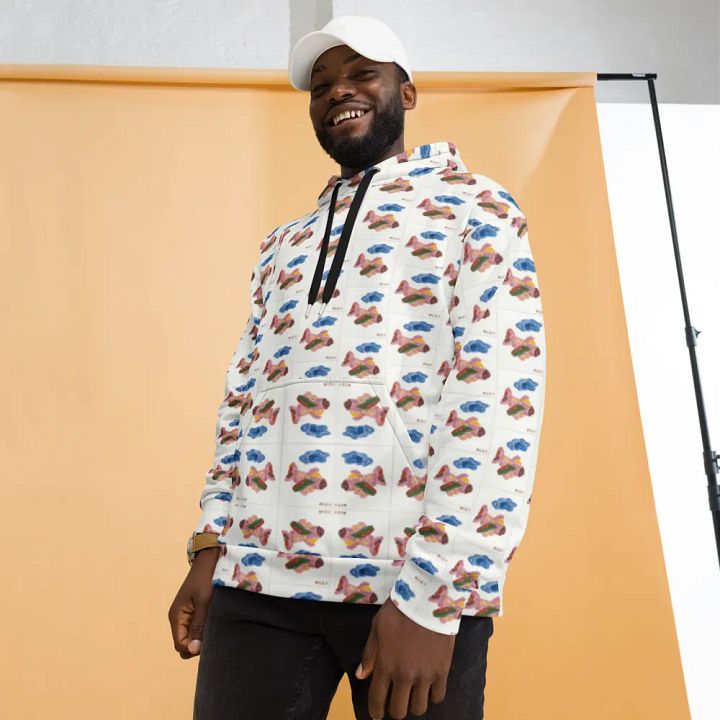 Kid Airplane (All-Over Print Recycled Unisex Hoodie) product image (1)