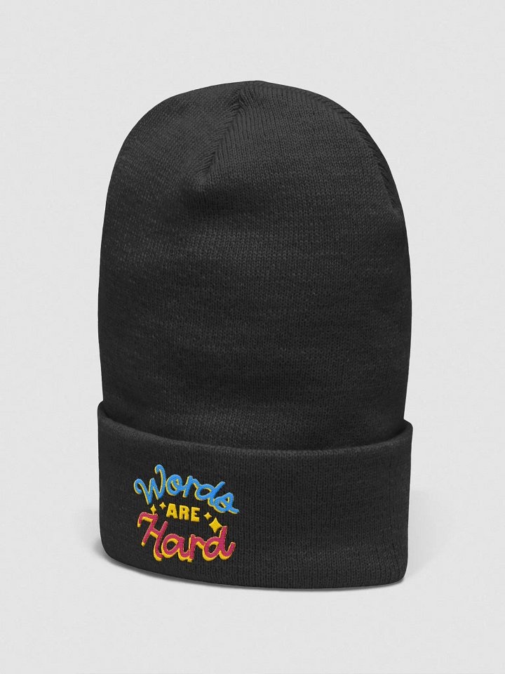 Words Are Hard Cuffed Beanie product image (9)
