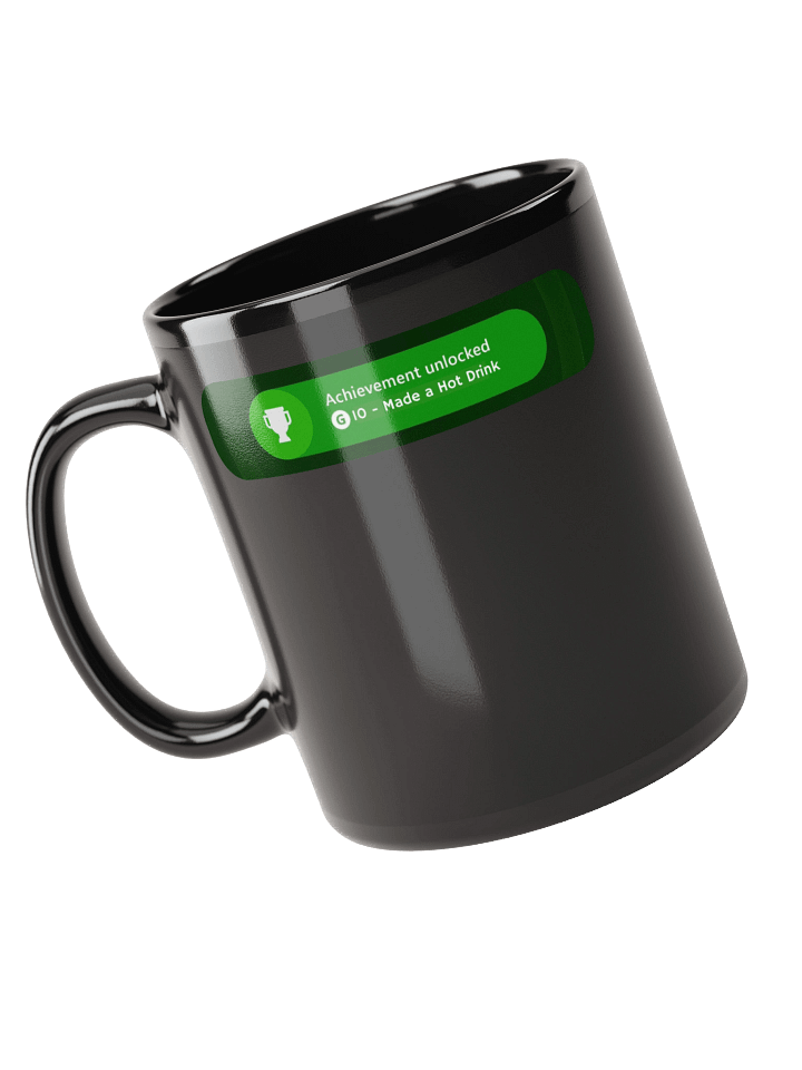 The Achievement Mug - Black Edition | Glossy Black Gamer Mug product image (1)