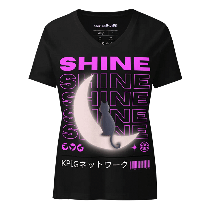 Kitty on the Moon V-Neck product image (1)