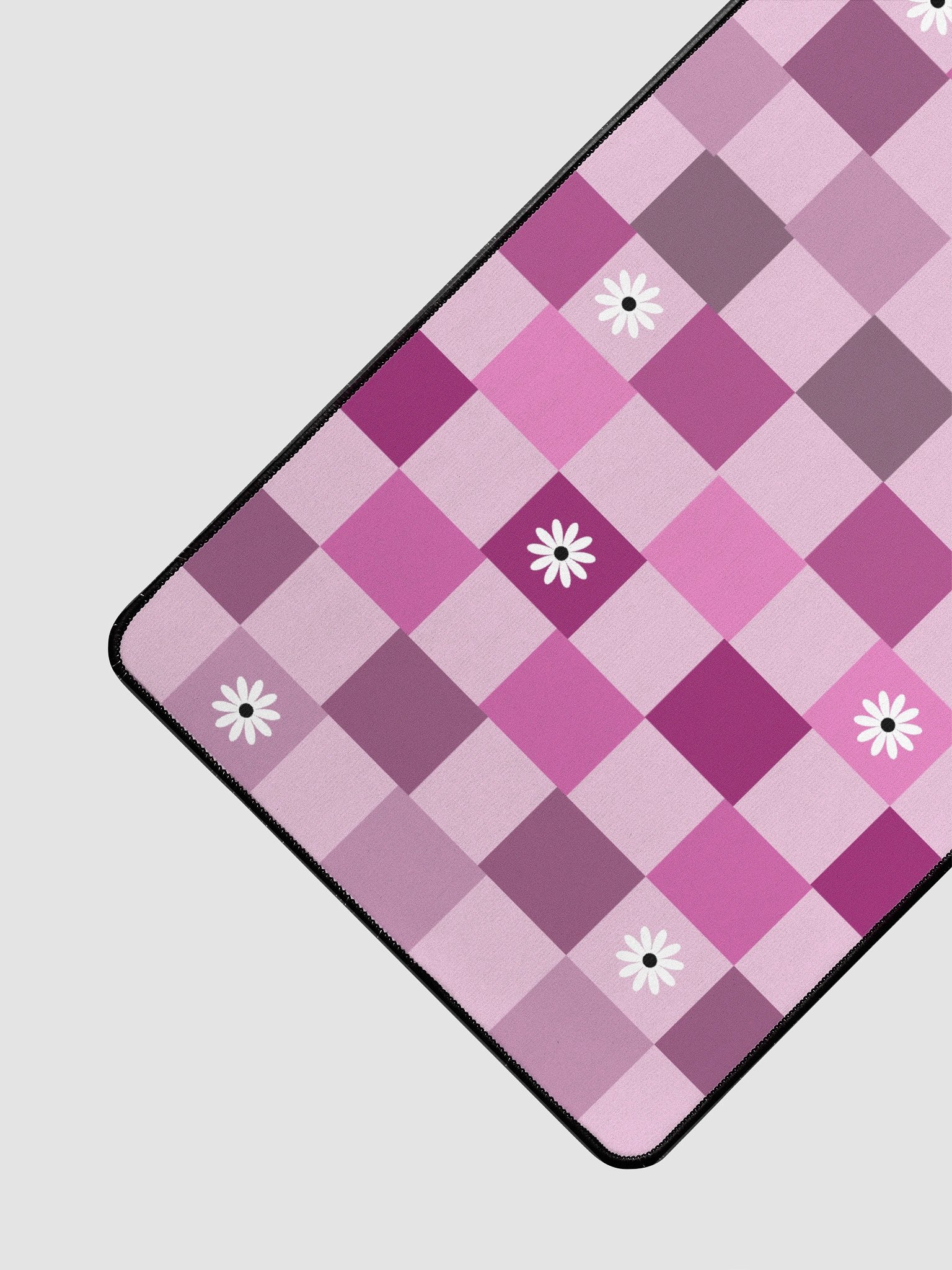 Pink Checkered Desk Mat product image (3)