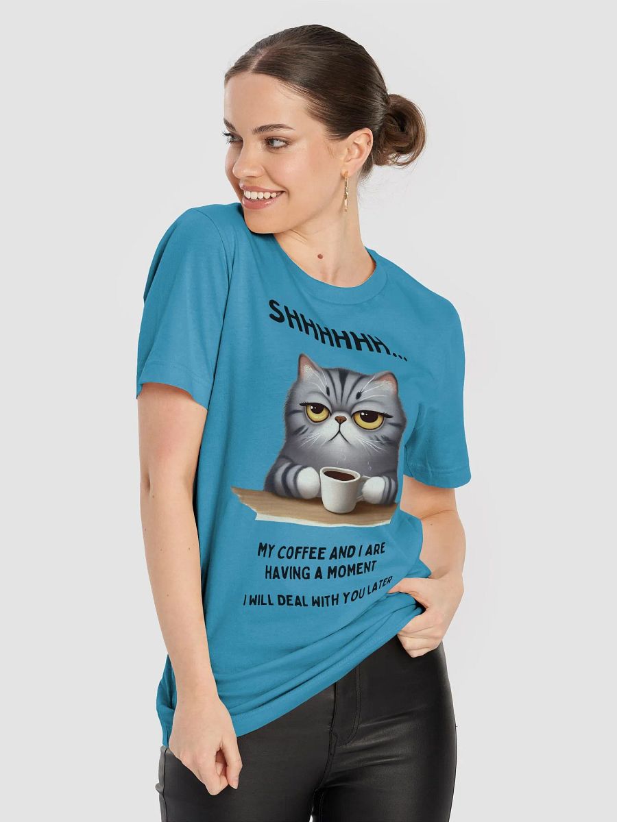 Grumpy Coffee Cat T-Shirt – Adorable & Relatable Morning Mood Tee product image (8)