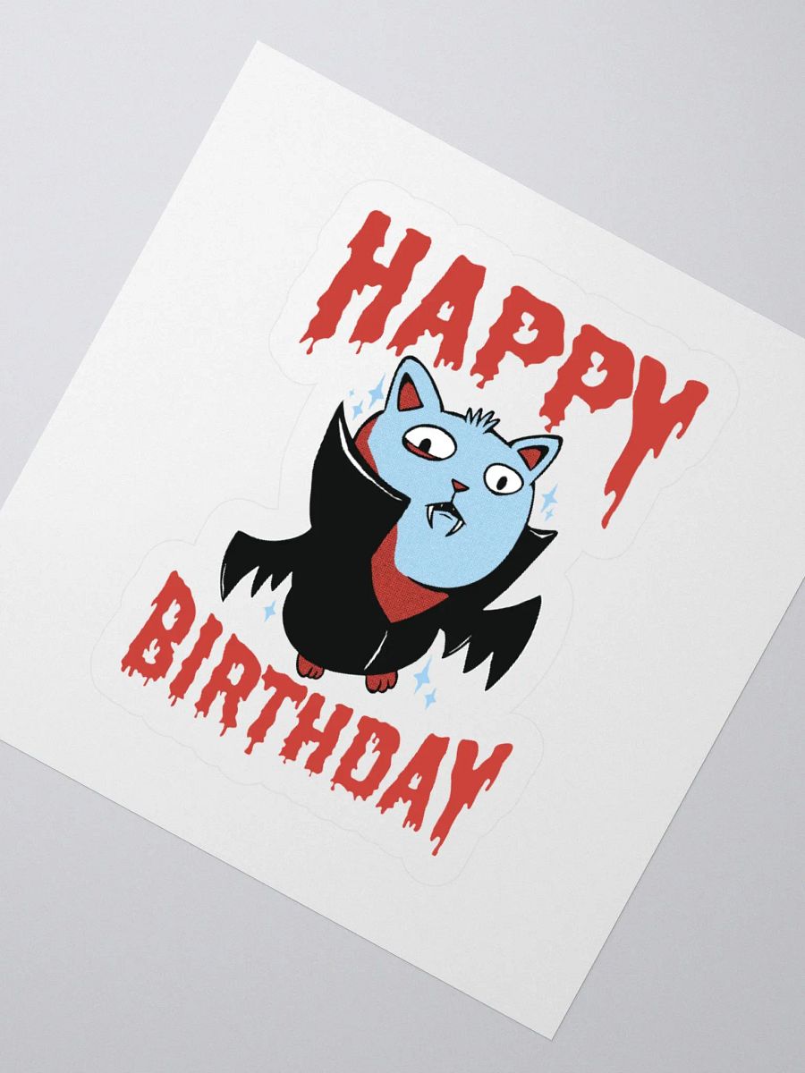 Happy Birthday (Vampire Cat) Sticker product image (2)