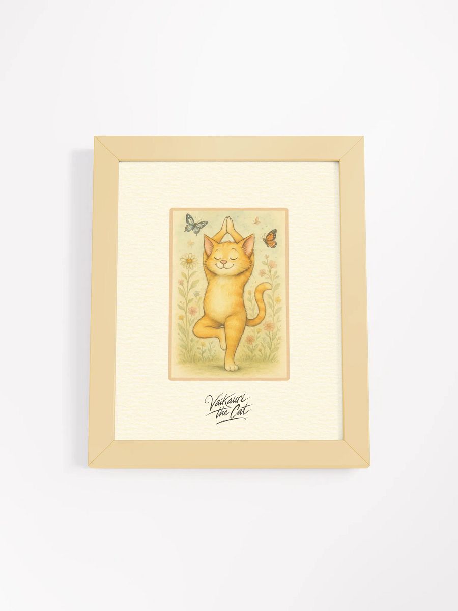 Vaikauri The Cat Yoga Artprint product image (1)