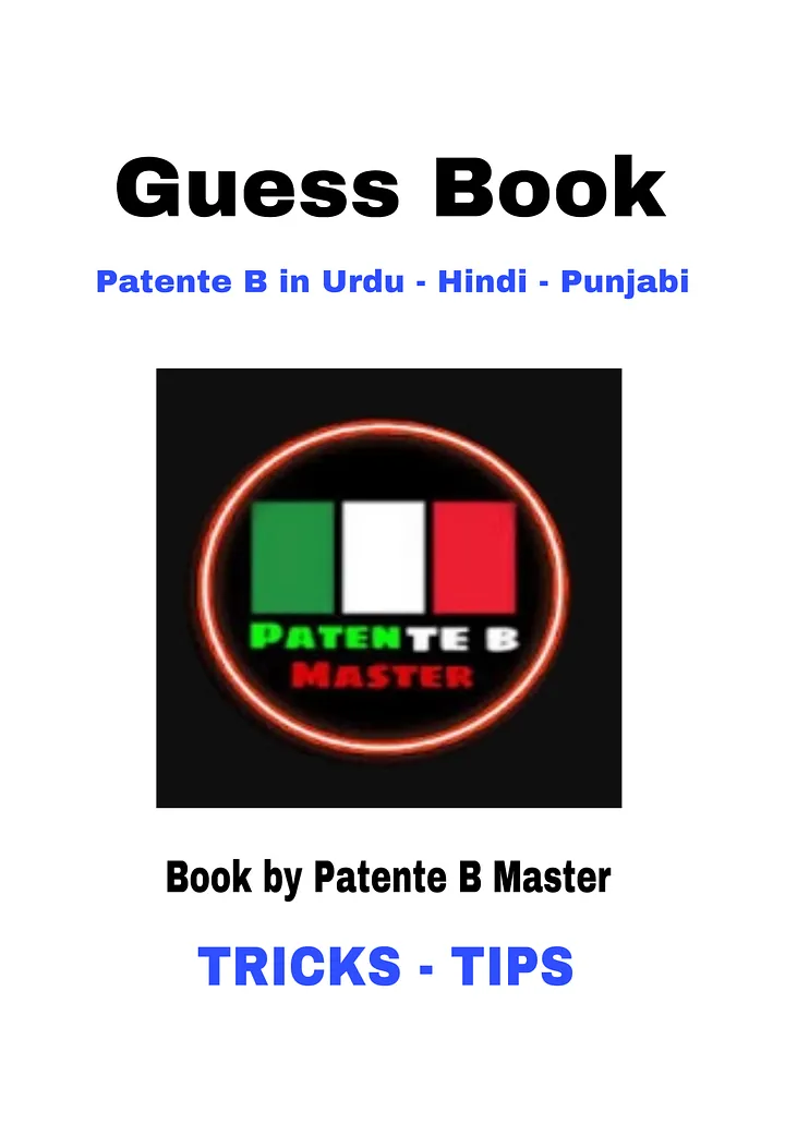 Patente B Tricks Book in PDF - Download Guess Book - Trucchi Patente B libro Urdu product image (1)