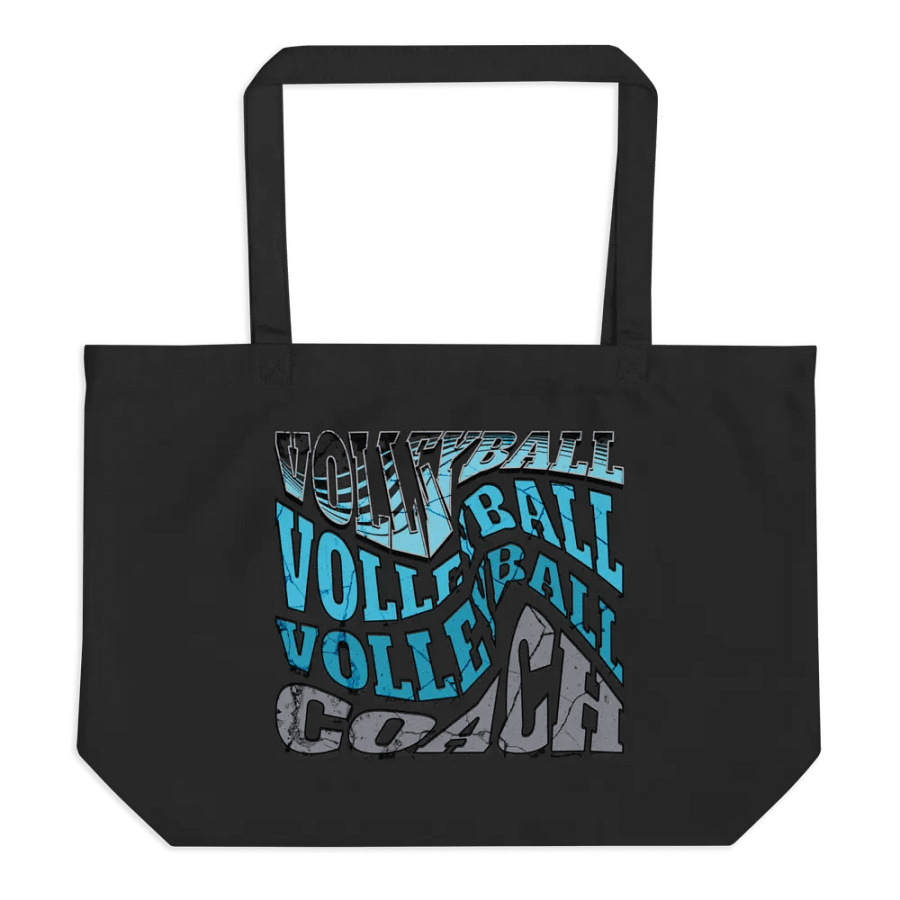 Mess Swirl Volleyball Coach Wavy Eco-Friendly Tote product image (1)