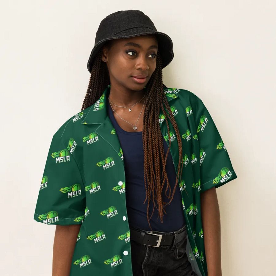 MSLA Green Hawaiian Shirt product image (6)