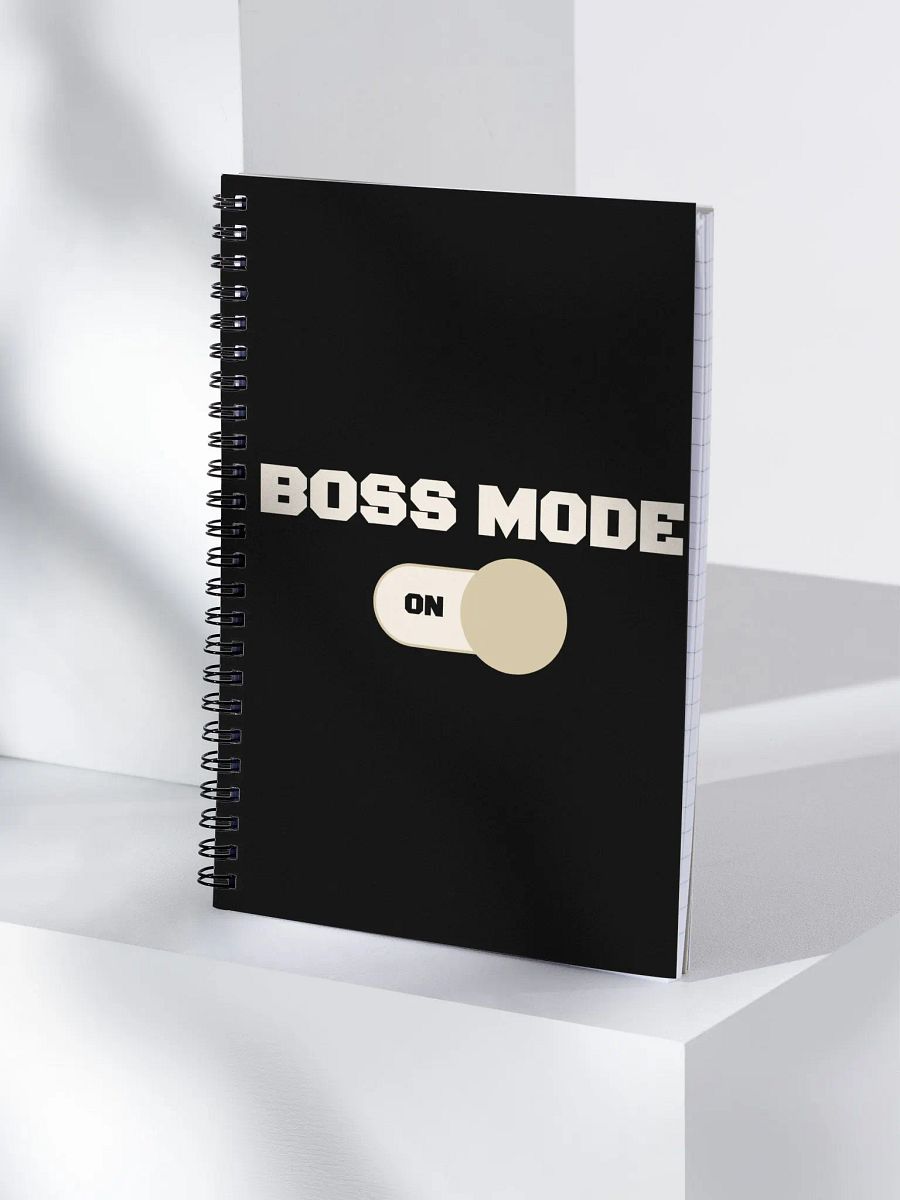 Boss Mode Spiral Notebook - Black product image (3)