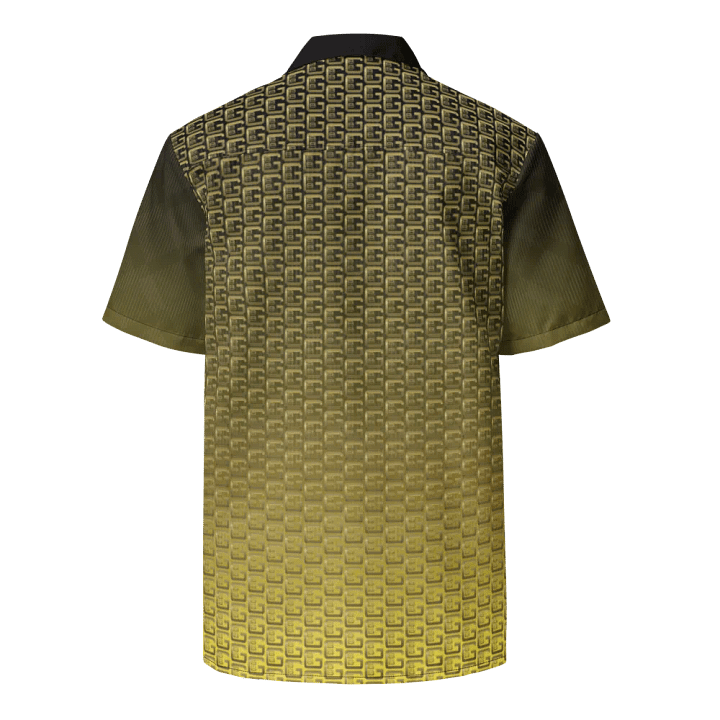 Black and Gold Blessed by God Designer Logo on Back Button-up Shirt product image (1)