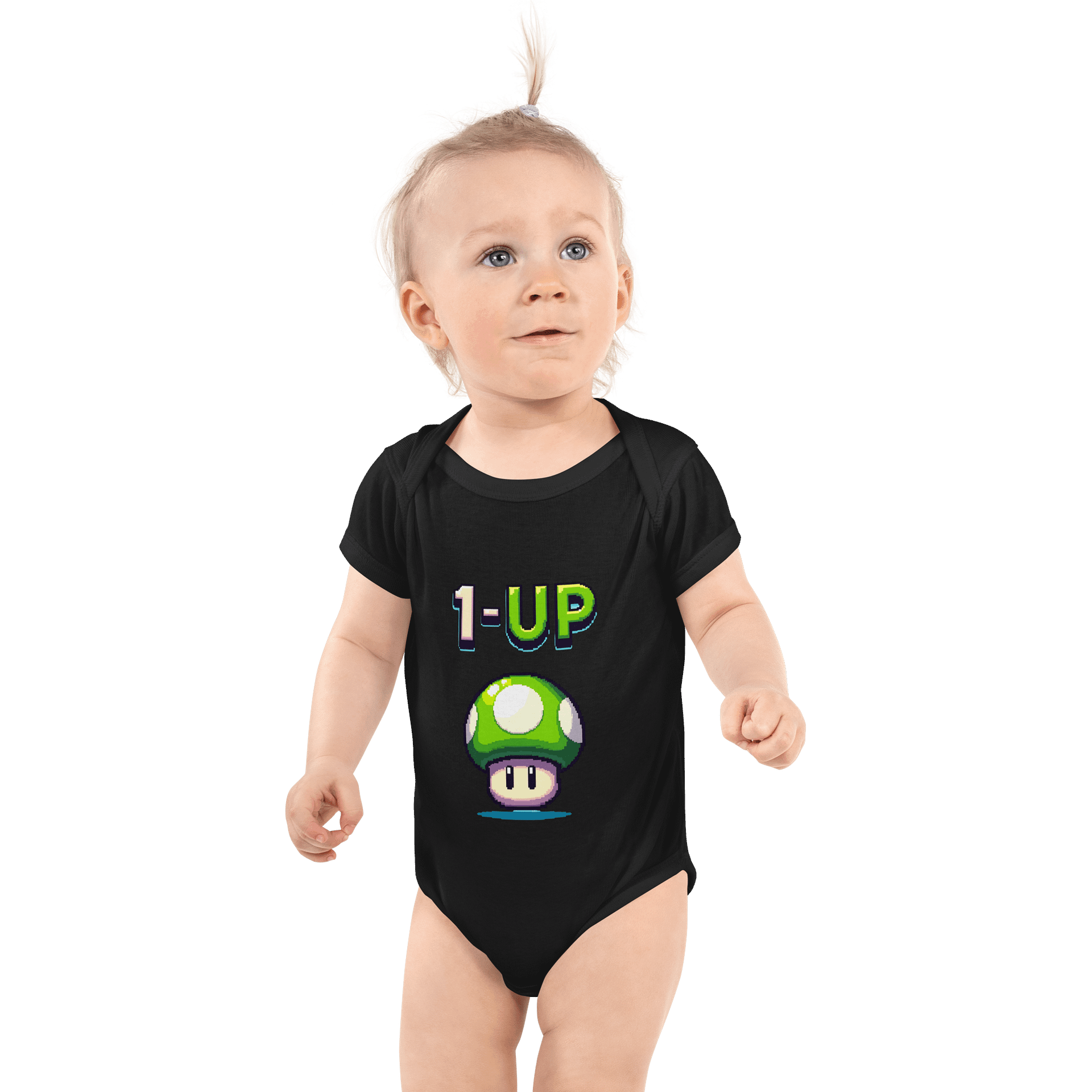 1-UP Mushroom Baby Bodysuit product image (1)