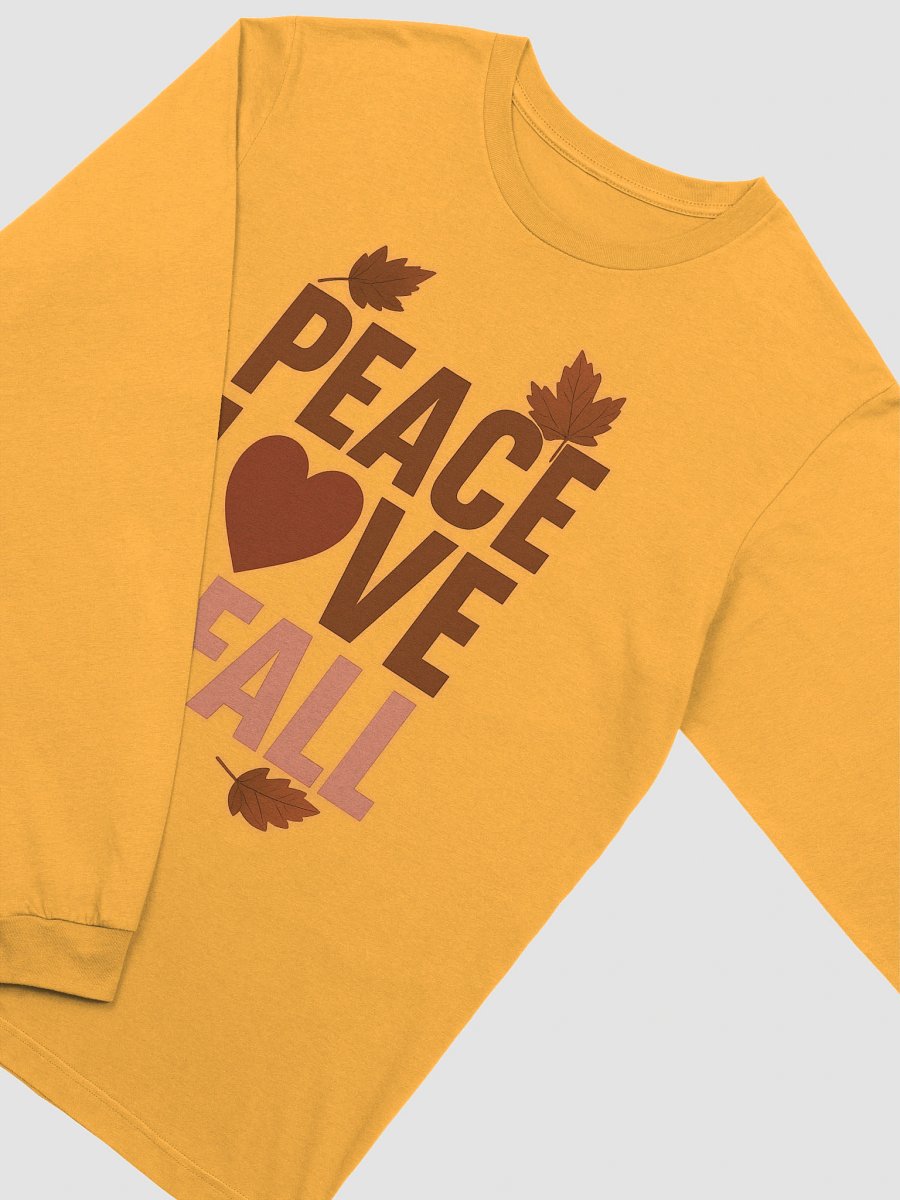 Peace Love & Fall Long Sleeve Tee - Soft Lightweight Autumn Shirt, Unisex Fall Fashion, Customizable Seasonal Apparel product image (11)