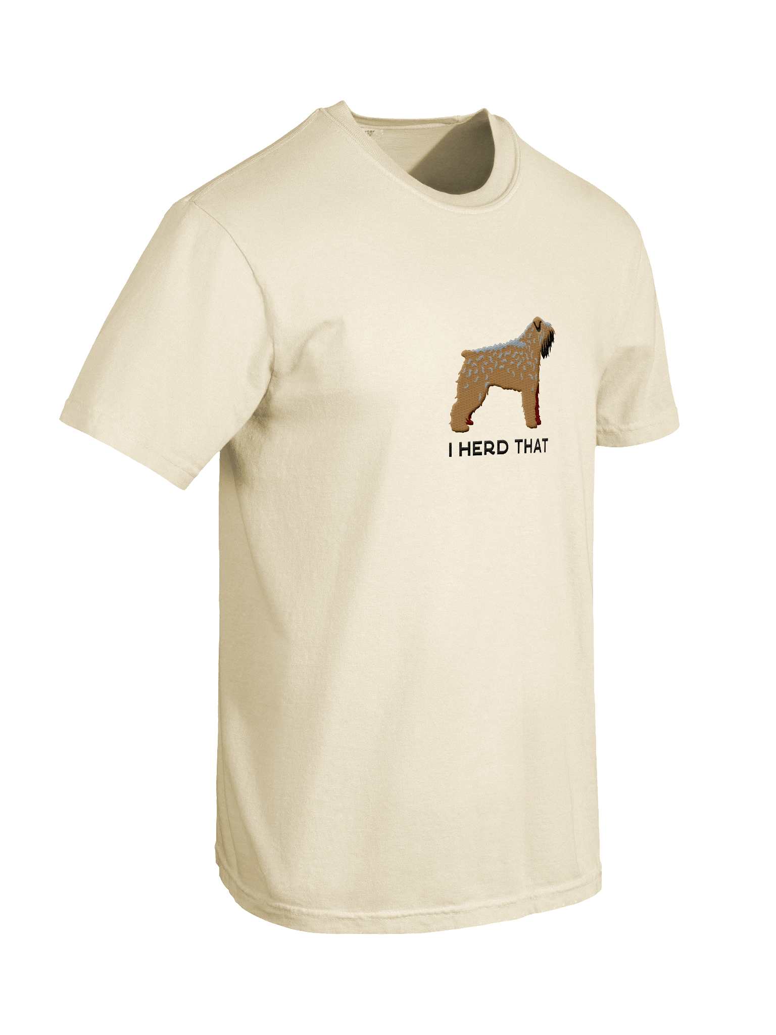 I Herd That T-Shirt(Embroidered) of a Bouvier des Flandres(Brown) product image (48)