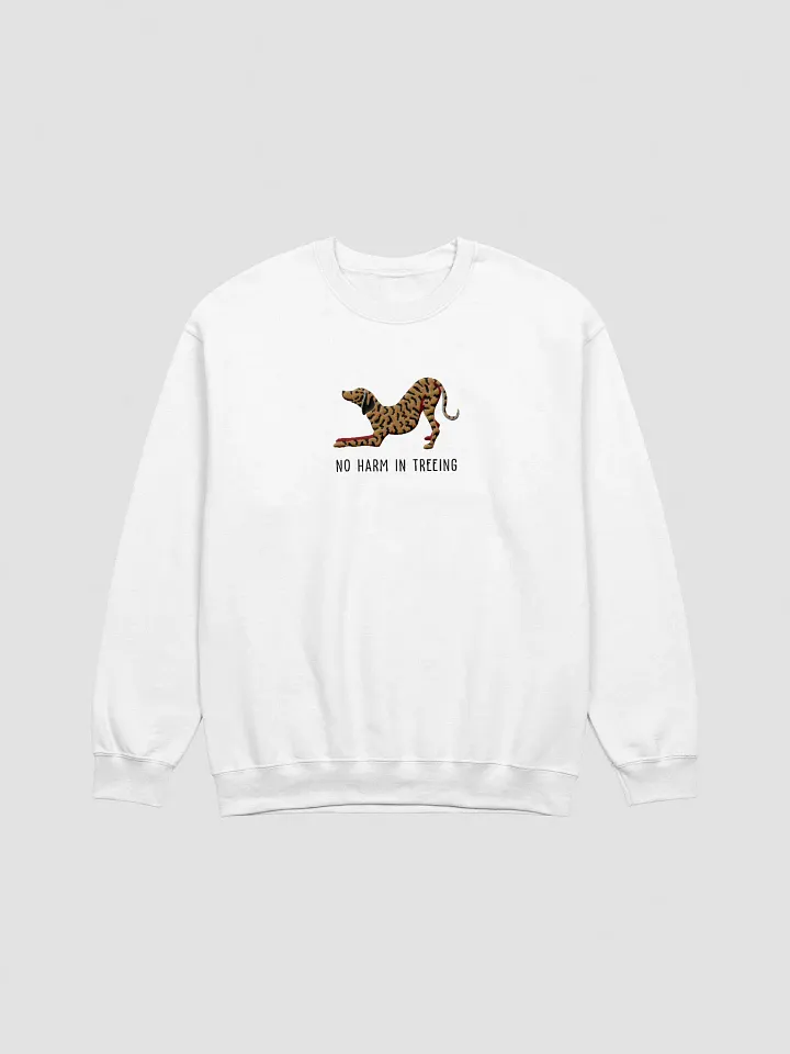 No Harm in Treeing Sweatshirt (Embroidered) of a Plott Hound(Tan Brindle) product image (1)