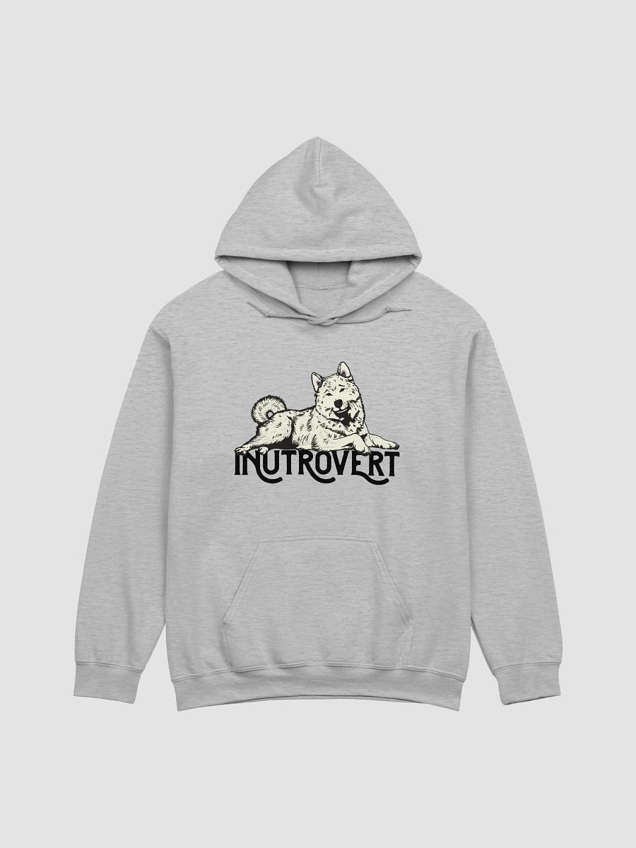 Inutrovert Hooded Sweatshirt of an Akita Inu (White) | Funny Hoodie for Akita Paw-rents product image (26)