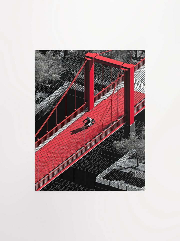 Red Bridge Passage Matte Unframed Wall Art Paper Canvas product image (2)