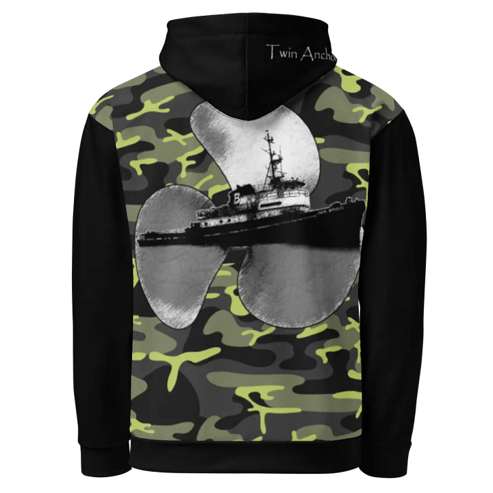 black & Green Three blade prop & Jack tug Hoodie product image (1)