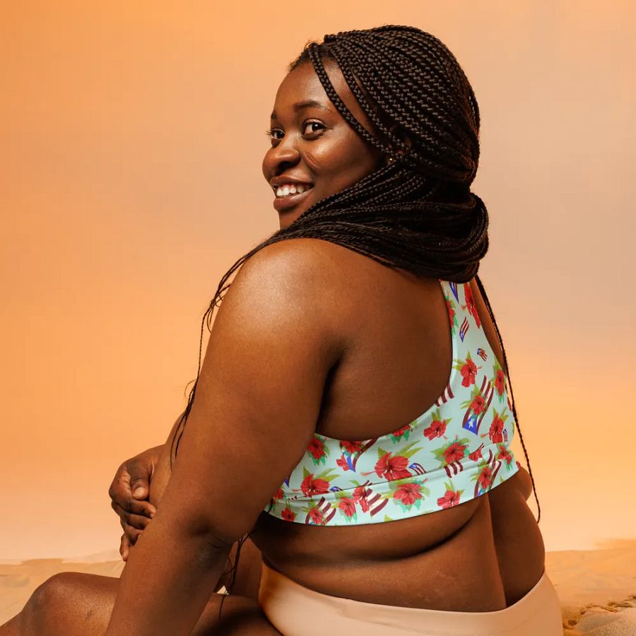Puerto Rican Pride All-Over Print Sports Bra product image (10)