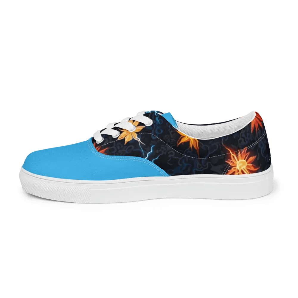 Electric Blooms Lace-Up Canvas Shoes product image (6)