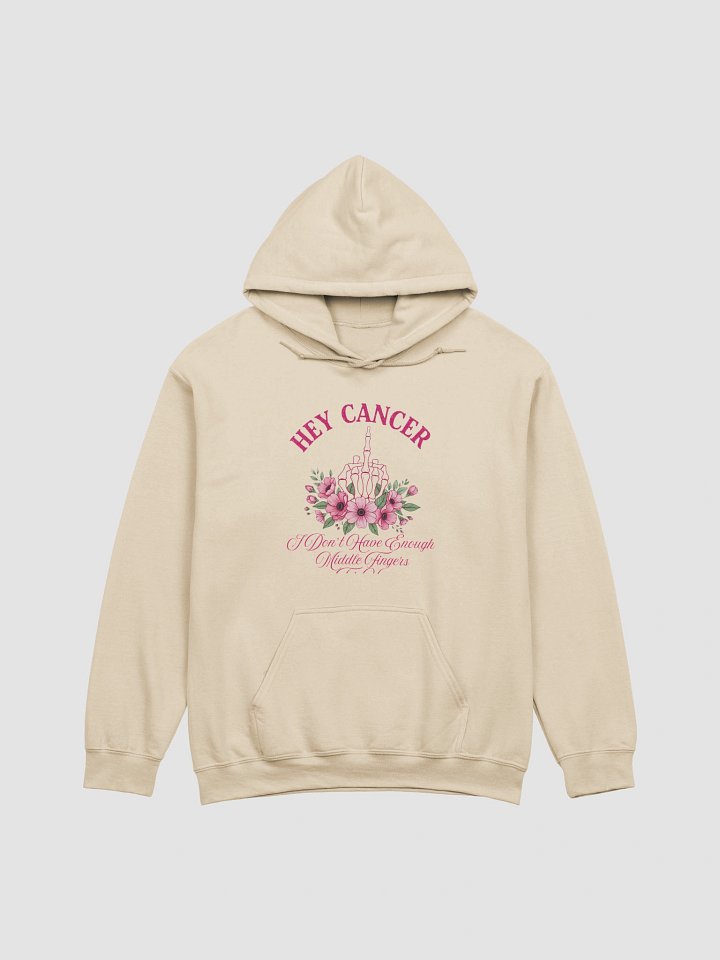 Floral Breast Cancer Middle Finger Hoodie product image (7)