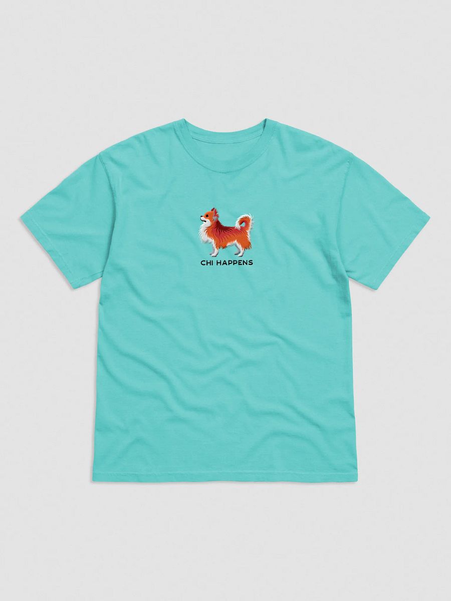 Chi Happens T-Shirt(Embroidered) of a Longhaired Chihuahua(Red) product image (25)