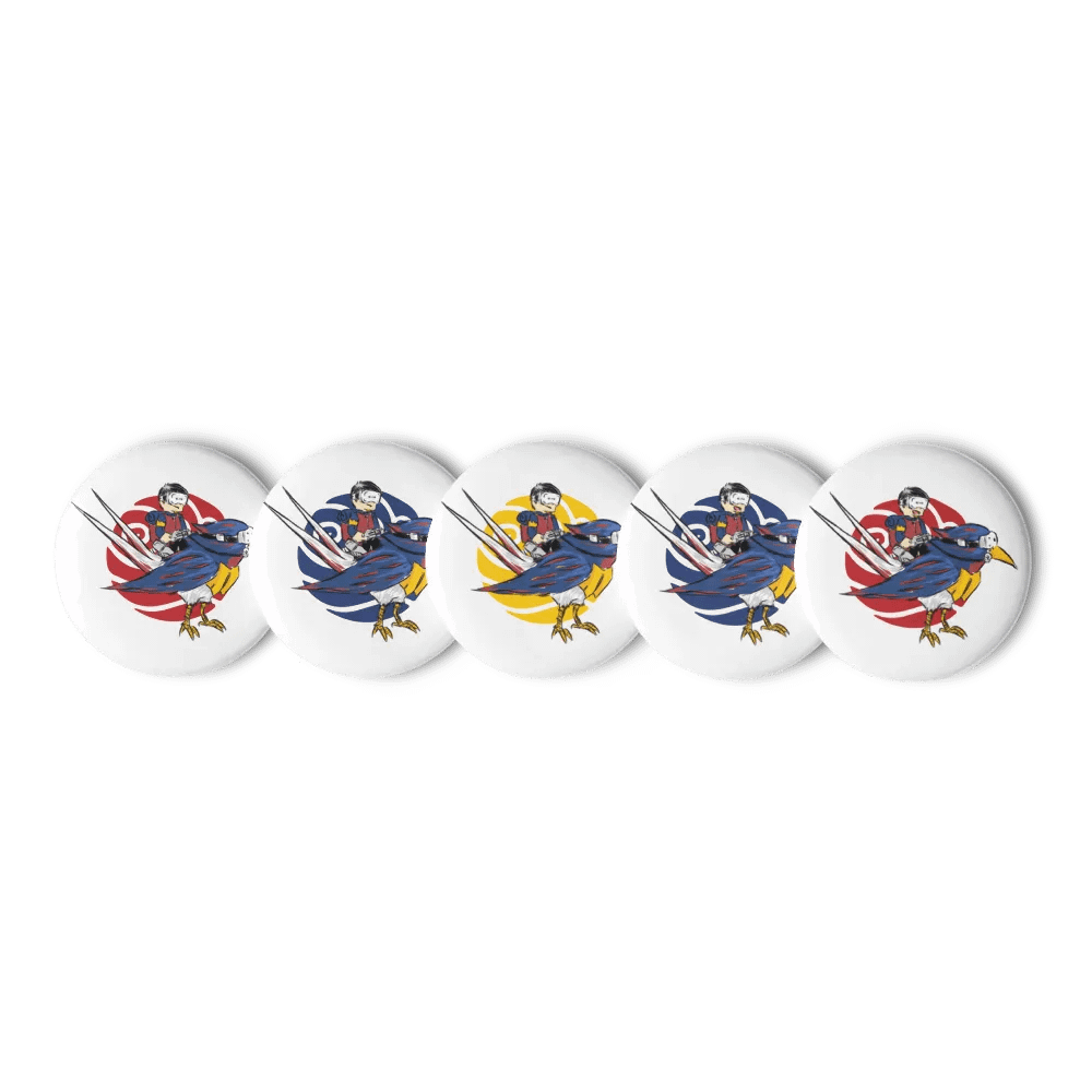 Bird Rider Pin Button Set product image (1)