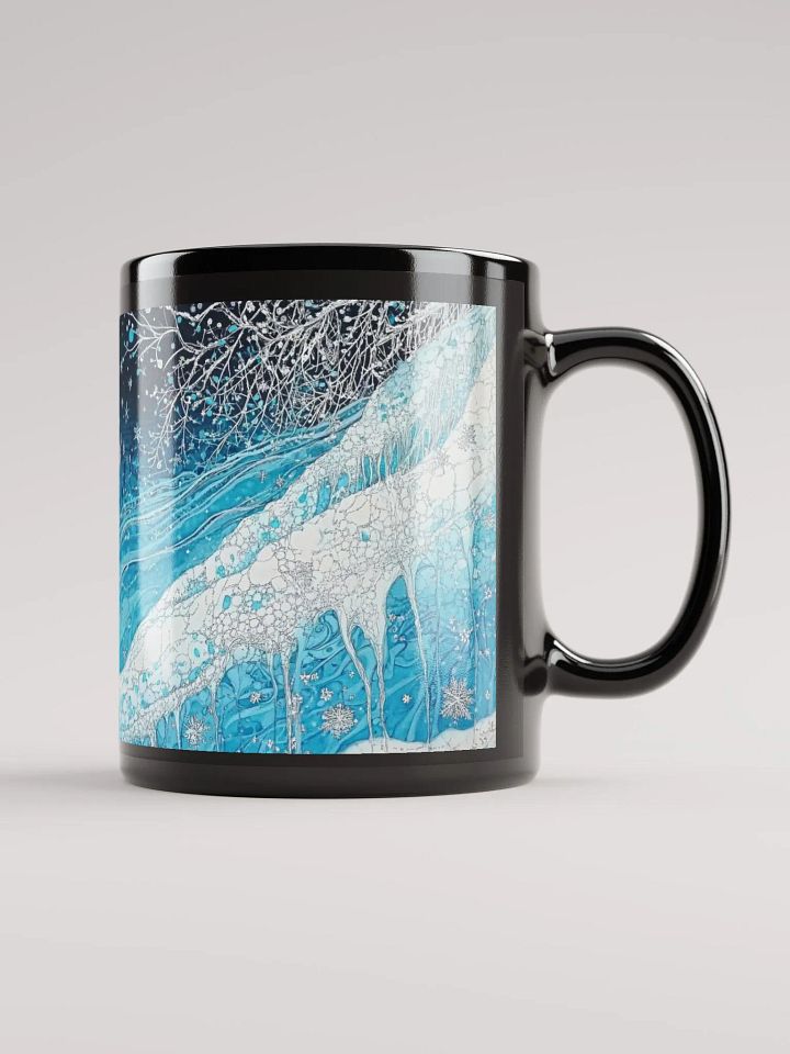 Winter Frost, Glossy Black Mug product image (2)