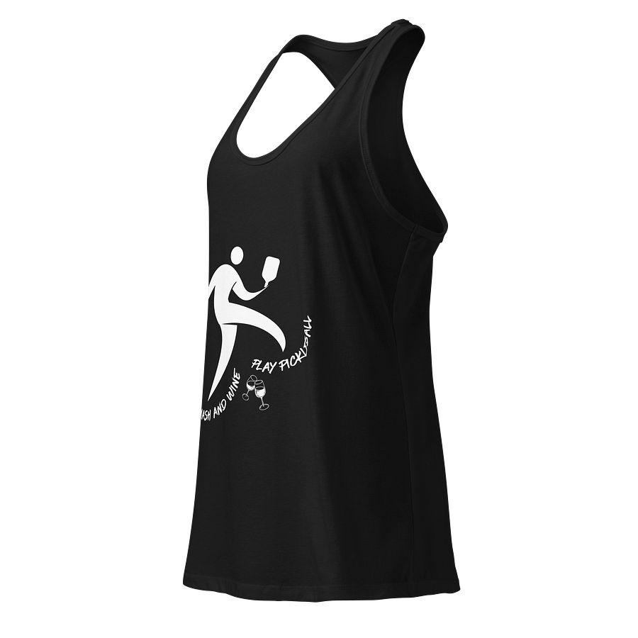 Smash and Wine, Play Pickleball Women's Racer Back Tank Top product image (3)