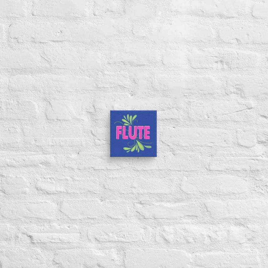 Flute Flourish Wall Canvas- C Flute (Royal Blue) product image (2)