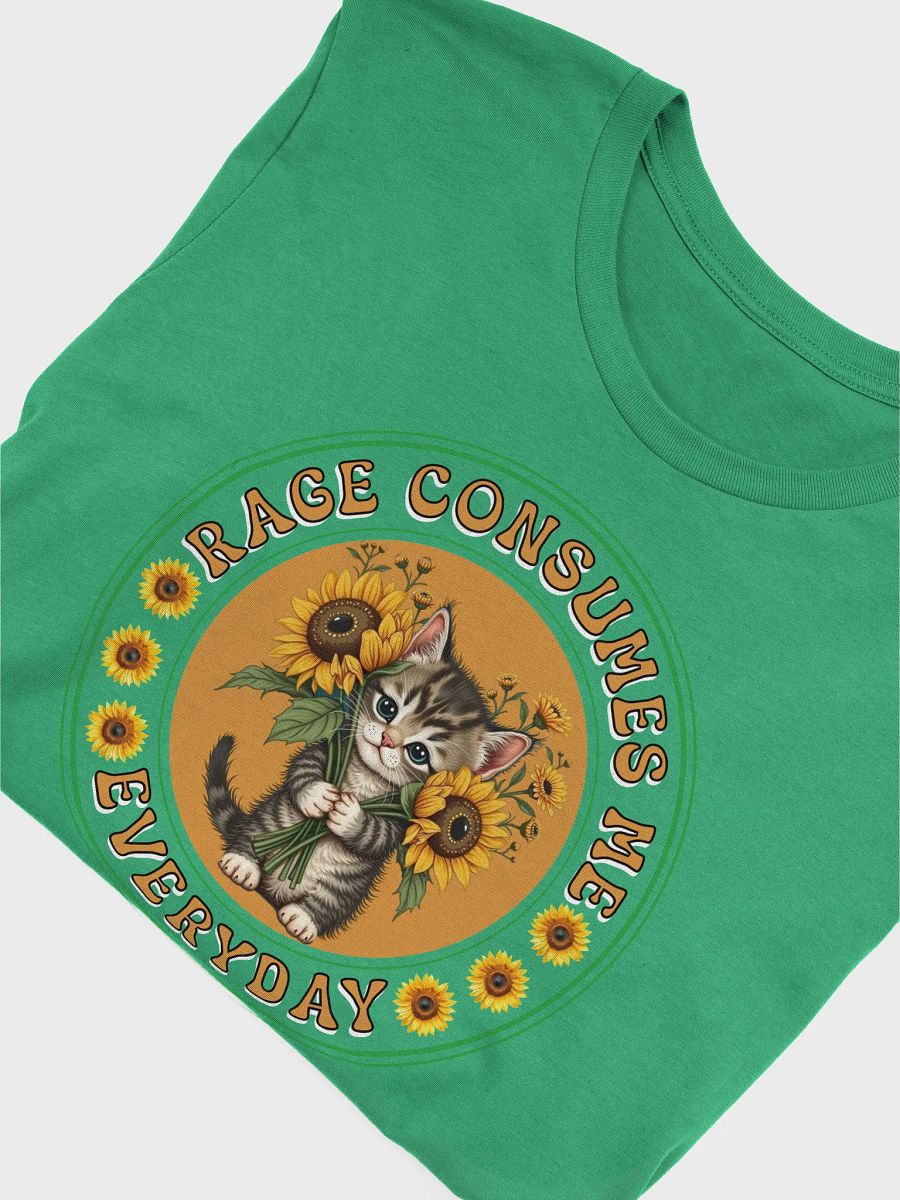 Rage Consumes Me Everyday Cat Sunflower T-Shirt product image (15)