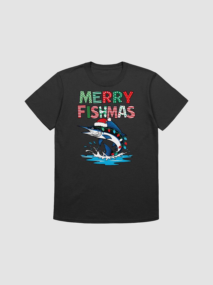 Merry Fishmas Marlin Fishing Tee with Christmas Lights shirt product image (6)