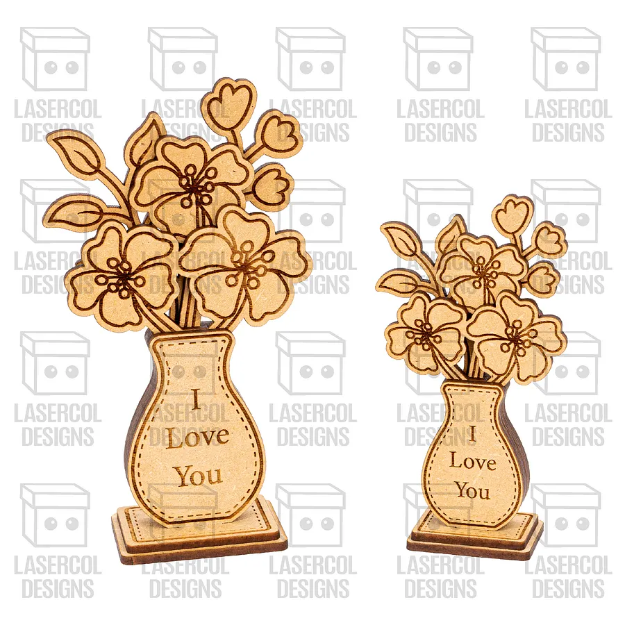 Mother's Day Flowers (2 Sizes, 4 Styles) - Laser Cut Files product image (3)