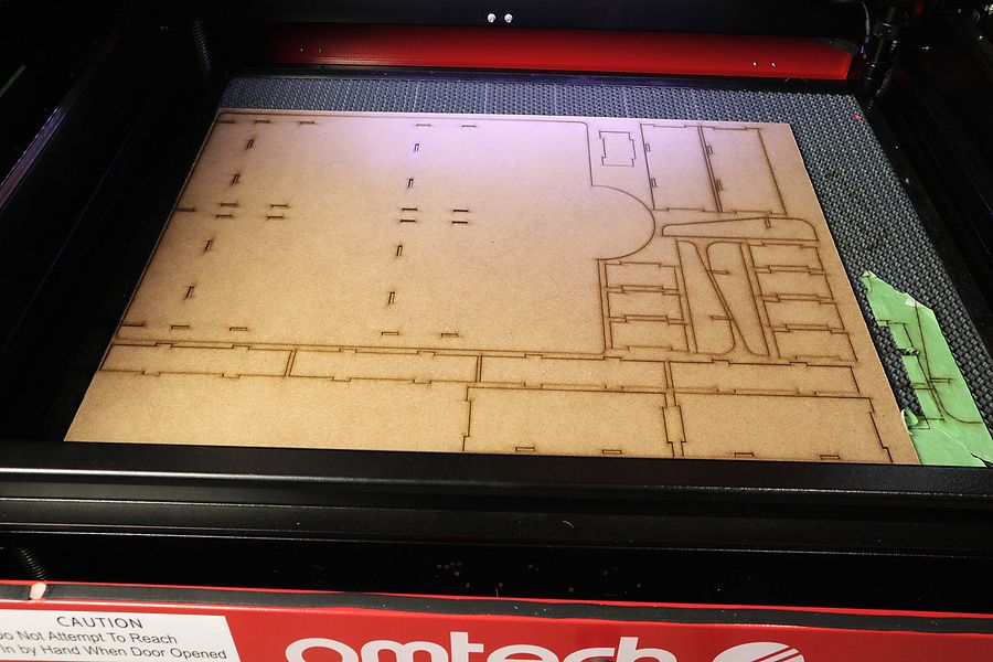 Laser cut template for sticker display rack. product image (6)