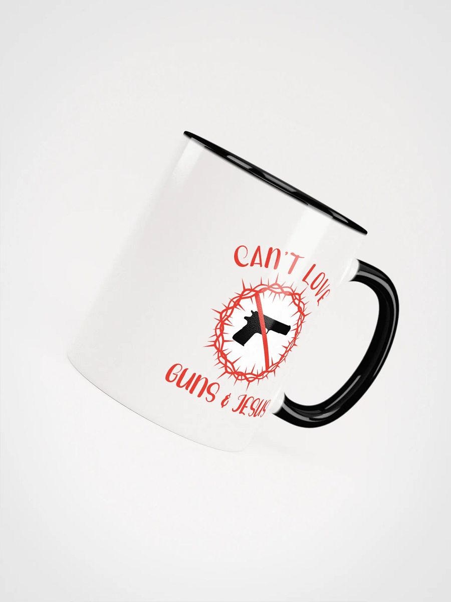 Can't Love Guns And Jesus Accent Mug product image (13)